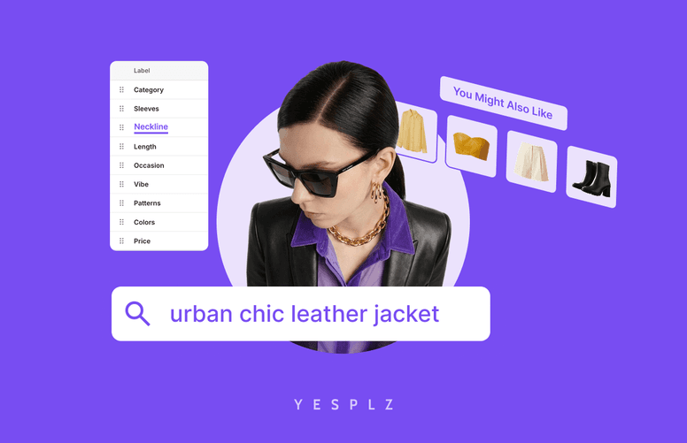An illustration of AI tools for fashion product discovery combining smart search, style-based filters, and personalized recommendations in one seamless discovery experience