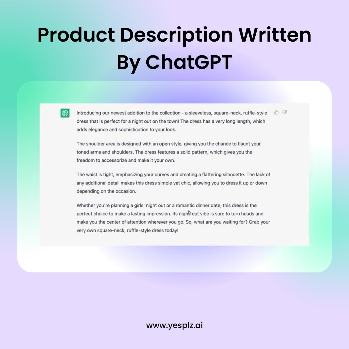 Product description for ecommerce written by ChatGPT