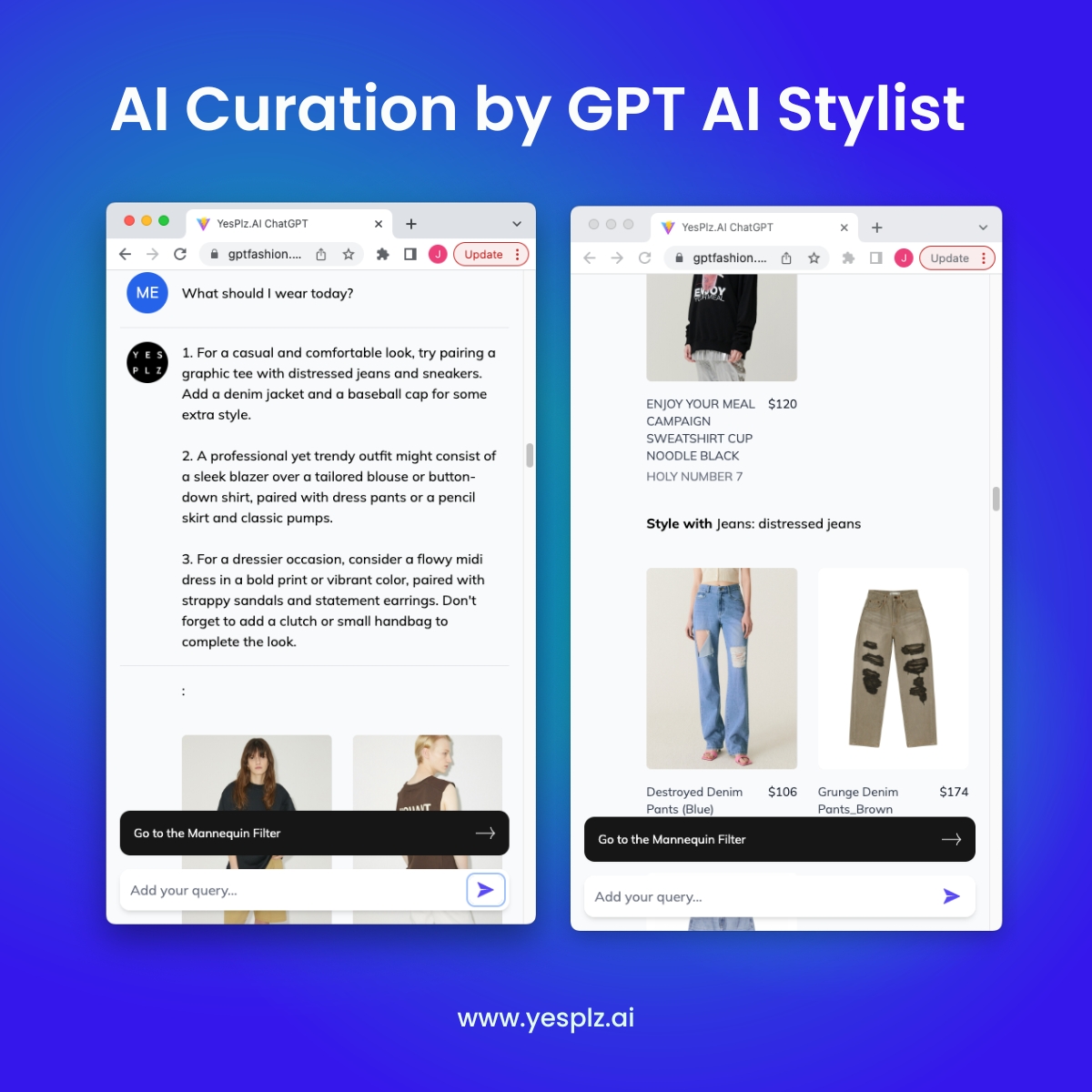GPT AI Stylist curated products