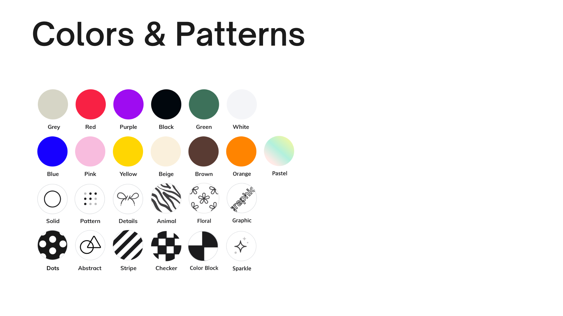 Color and pattern fashion tagging 