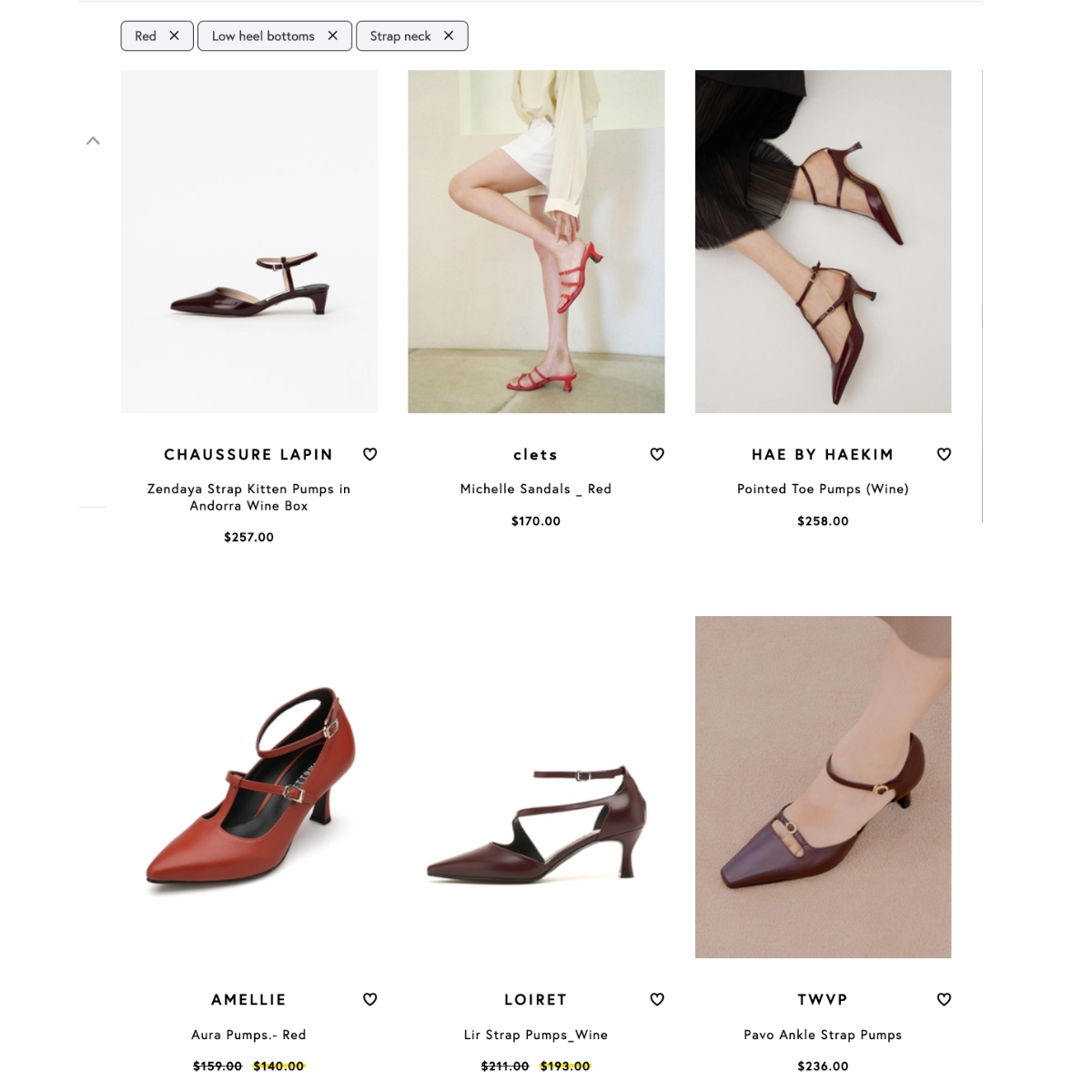 Faceted filtering for shoes using YesPlz AI Filters