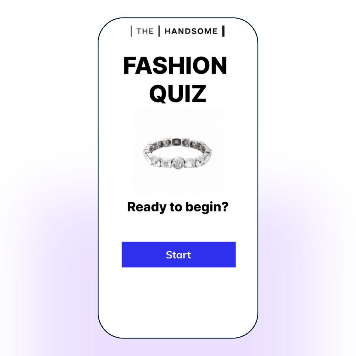 The handsome fashion quiz for vibe, used to train fashion machine learning
