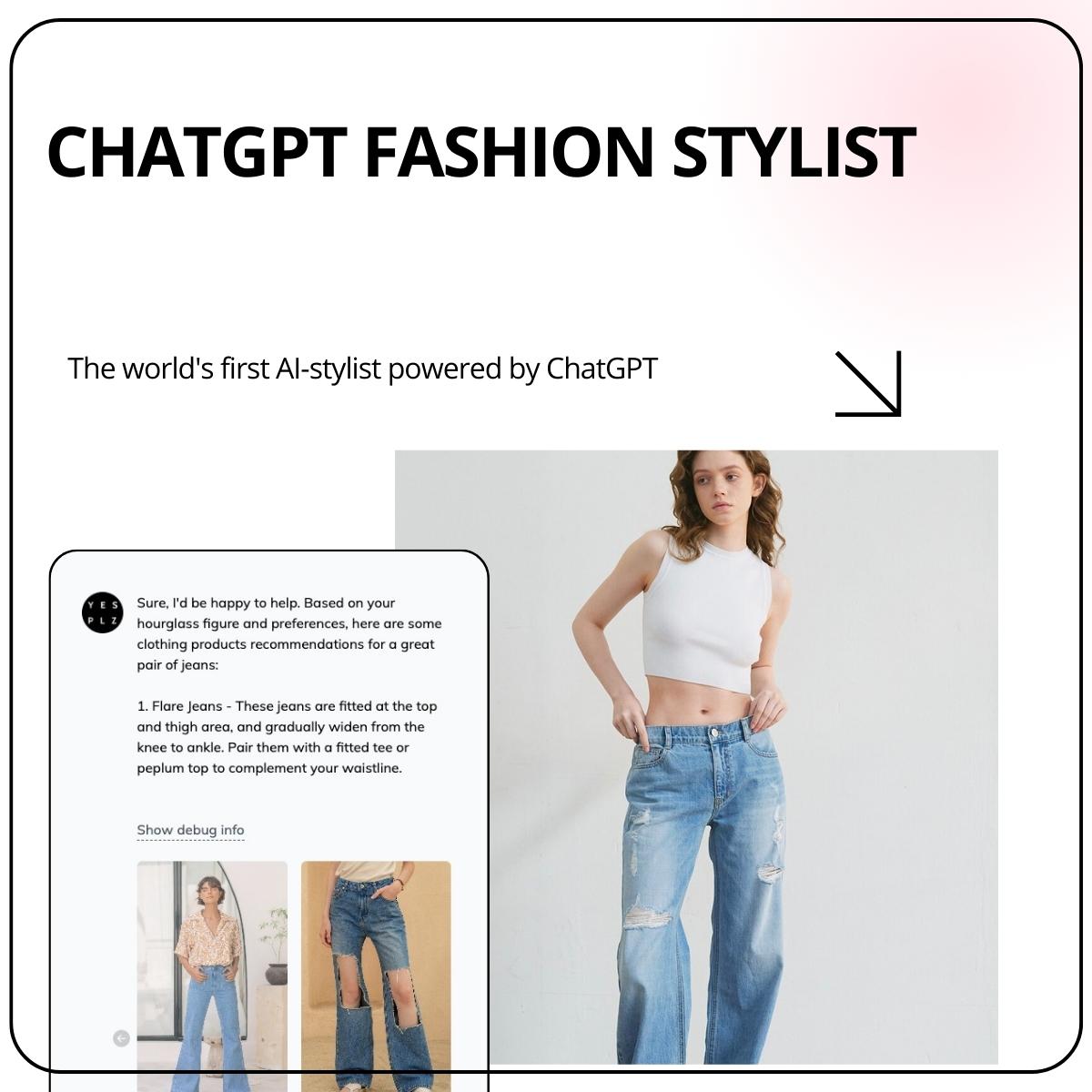ChatGPT Fashion Stylist by YesPlz AI showing how ChatGPT affects eCommerce product discovery