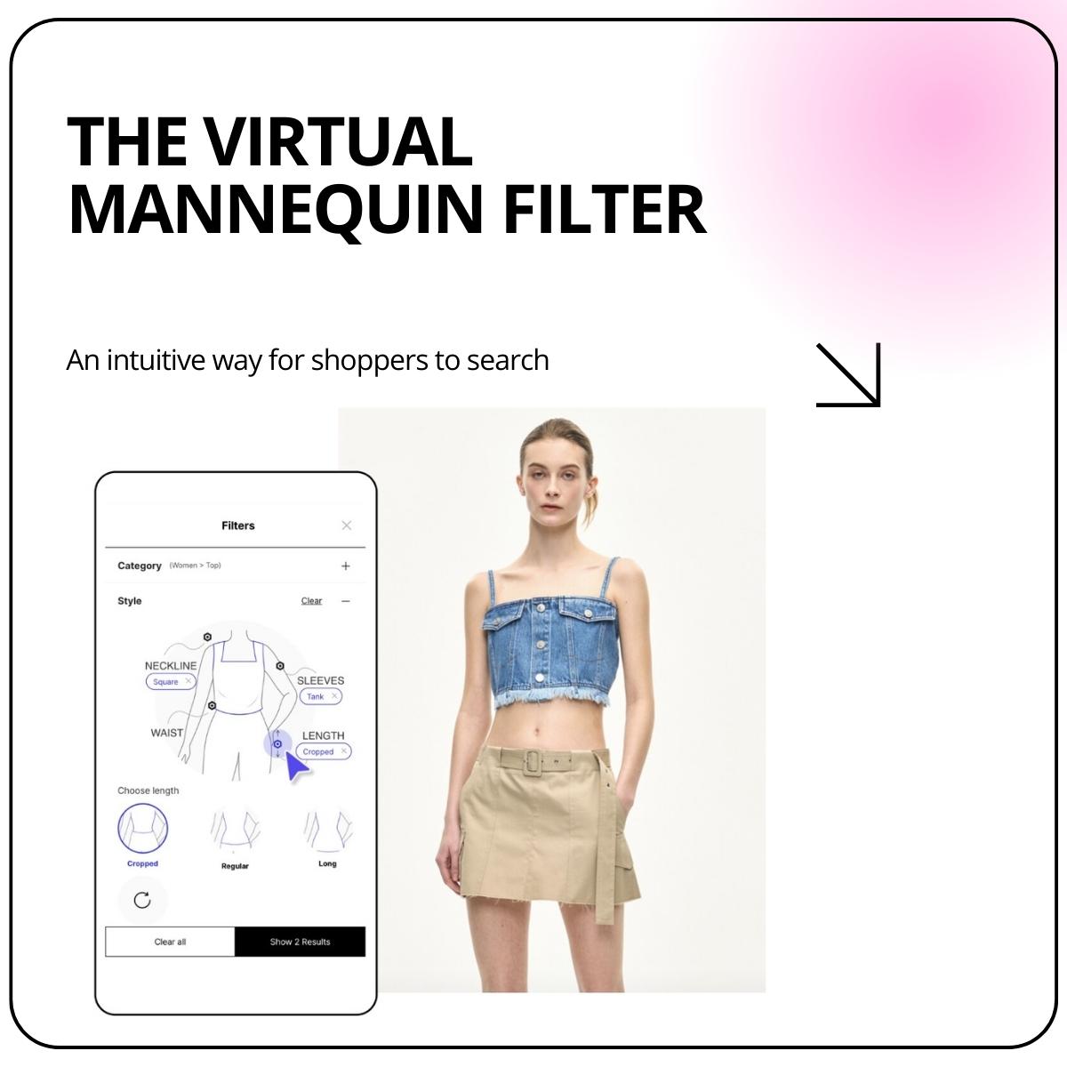 The Virtual Mannequin Filter by YesPlz AI as an example of AI eCommerce discovery