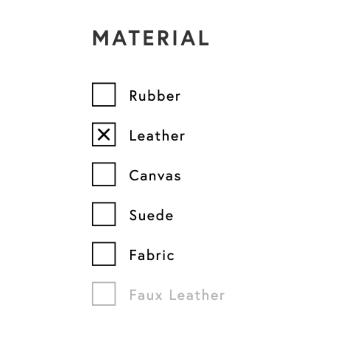 Material filter powered by fashion AI 