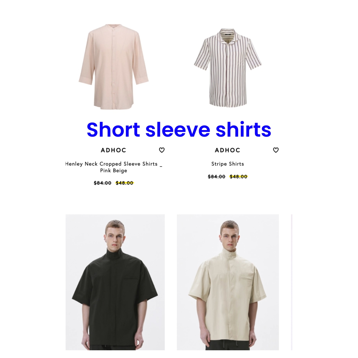 Search results using the YesPlz Virtual Mannequin Filter powered by fashion AI