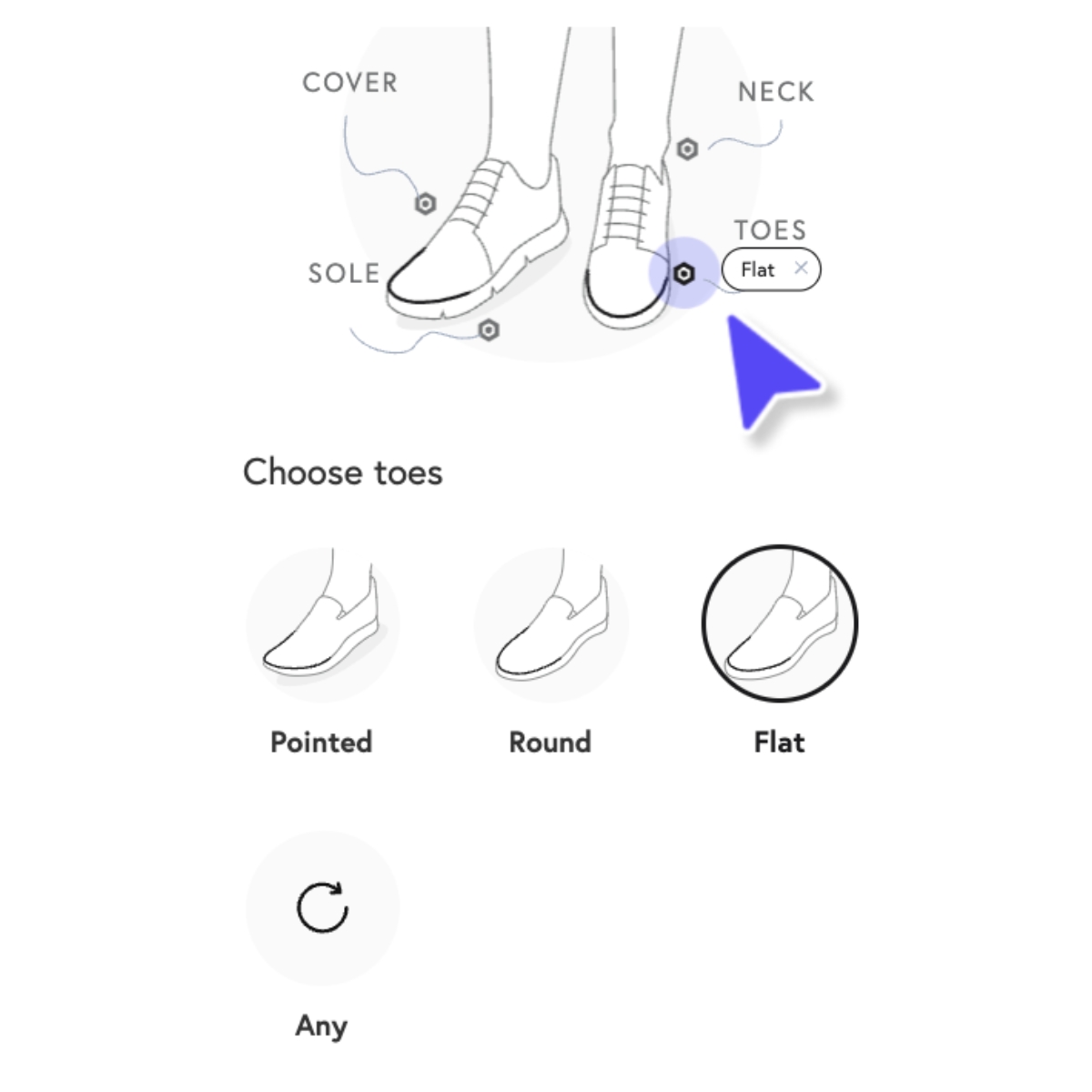 AI filtering for men's shoes by YesPlz AI