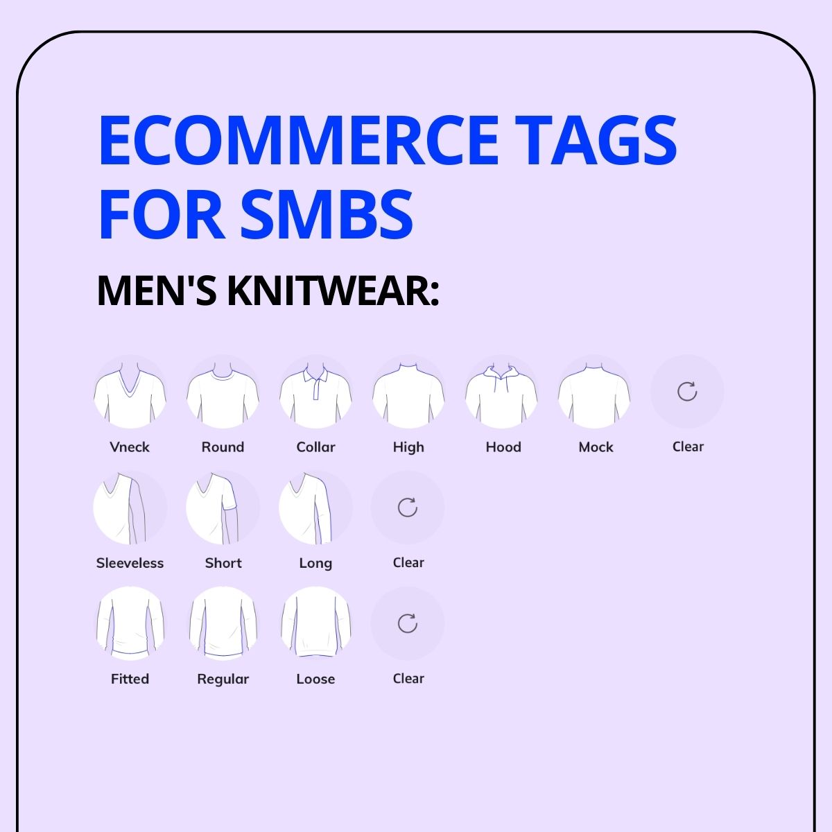 Ecommerce tags for mens knitwear using fashion AI