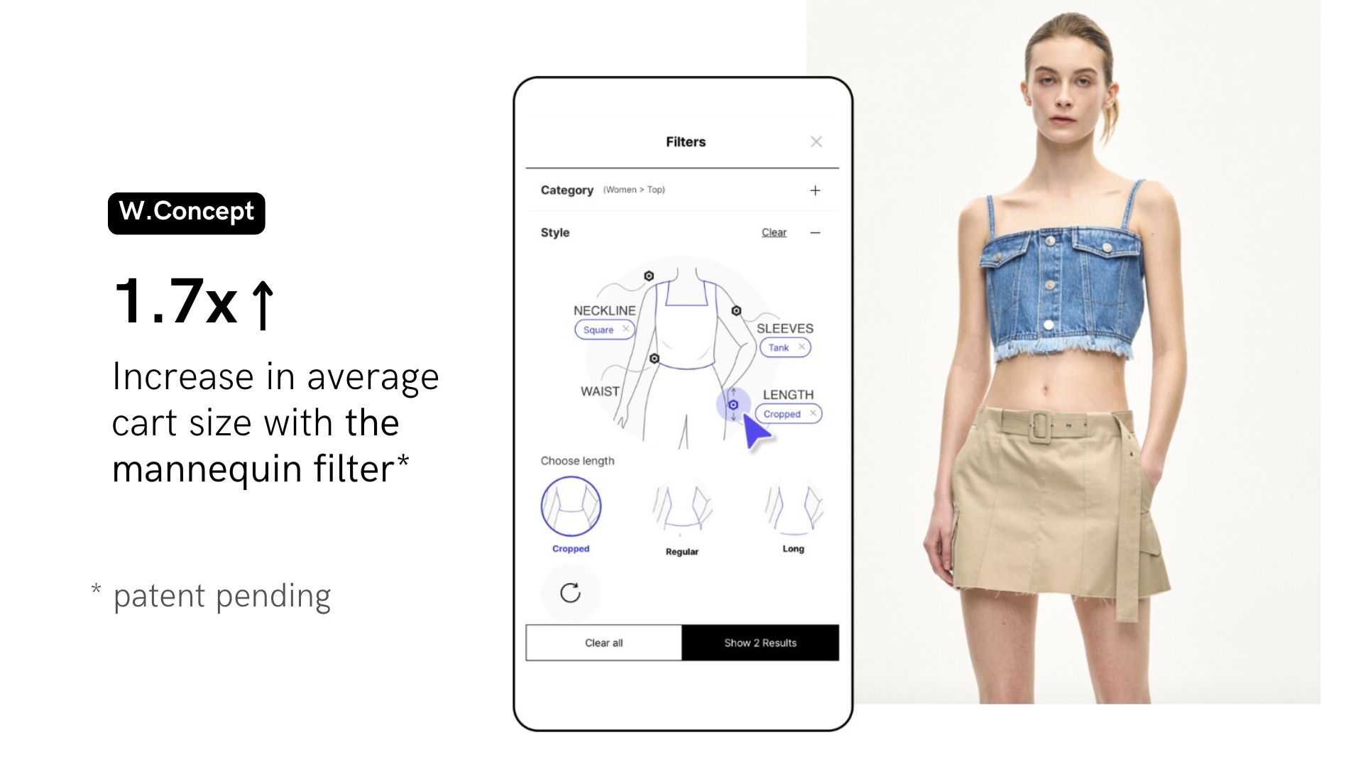 Virtual Mannequin Filter powered by eCommerce AI
