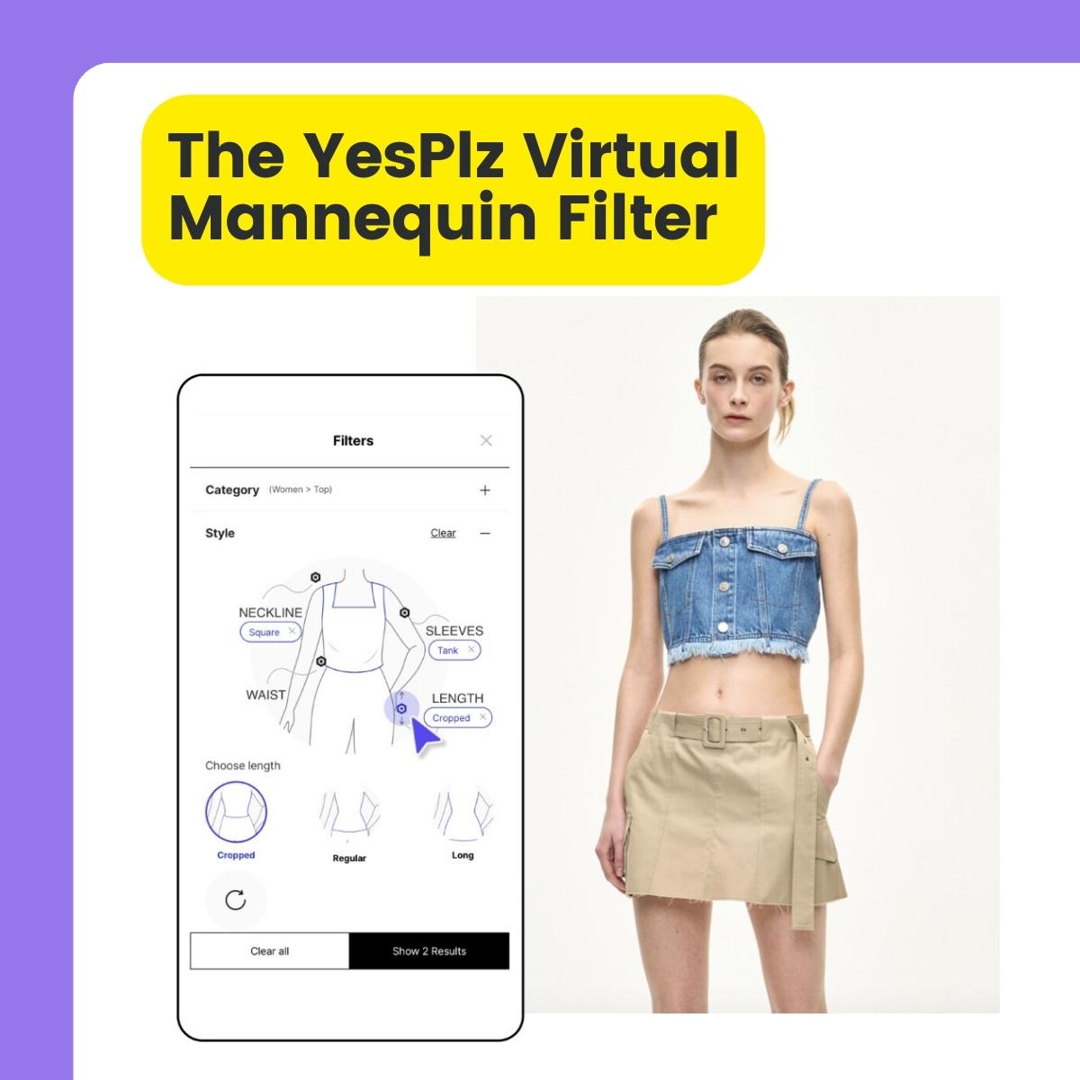 YesPlz virtual mannequin filter as a new fashion AI discovery tool