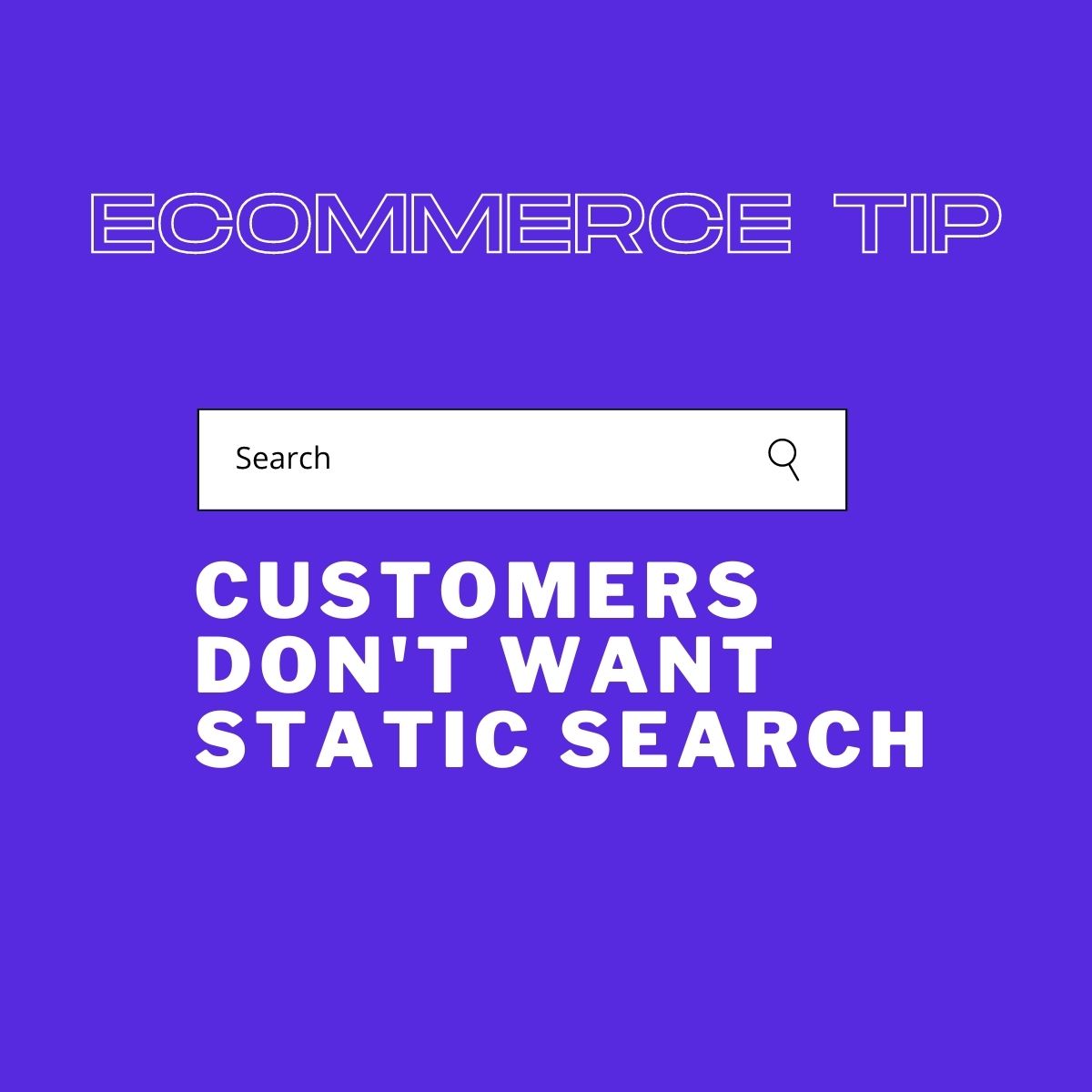 Customers don't want static search. They want interactive visual search.