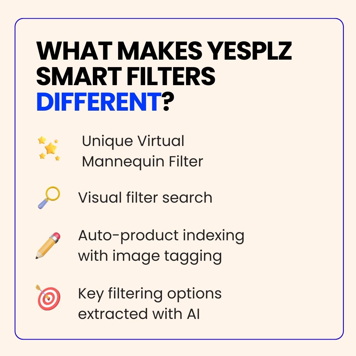 What makes YesPlz smart product filter & search different?