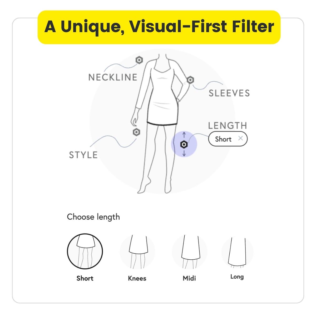 A unique visual first smart product filter & search