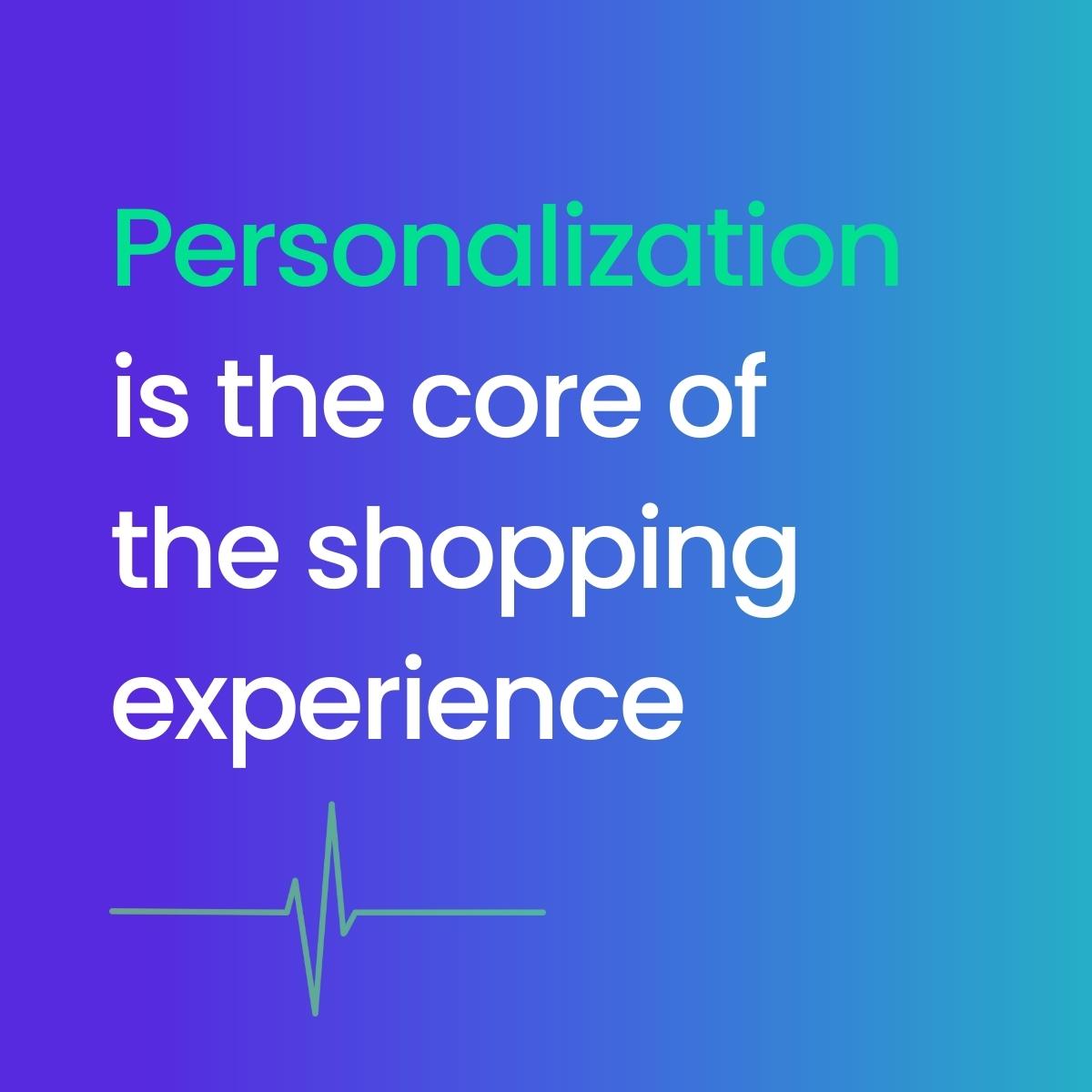 A text that states search personalization is the core of digital transformation in eCommerce