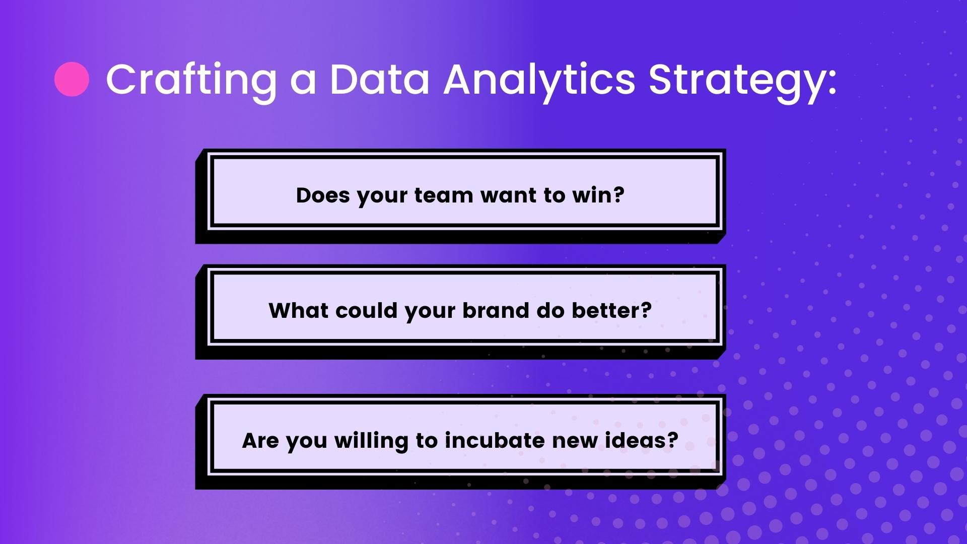 The questions to ask when creating a data analytics for eCommerce strategy