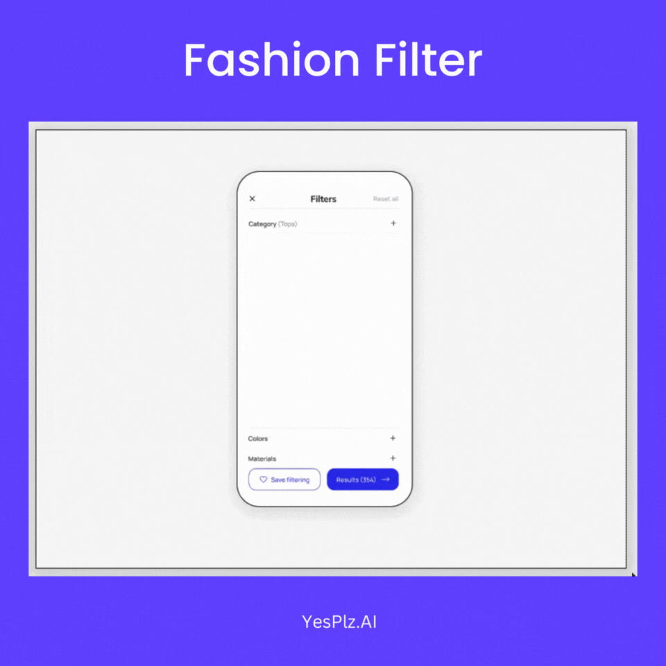 Fashion Product Filter for a Better Discovery
