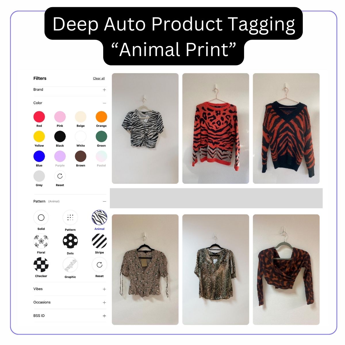 Auto product tagging for circular fashion